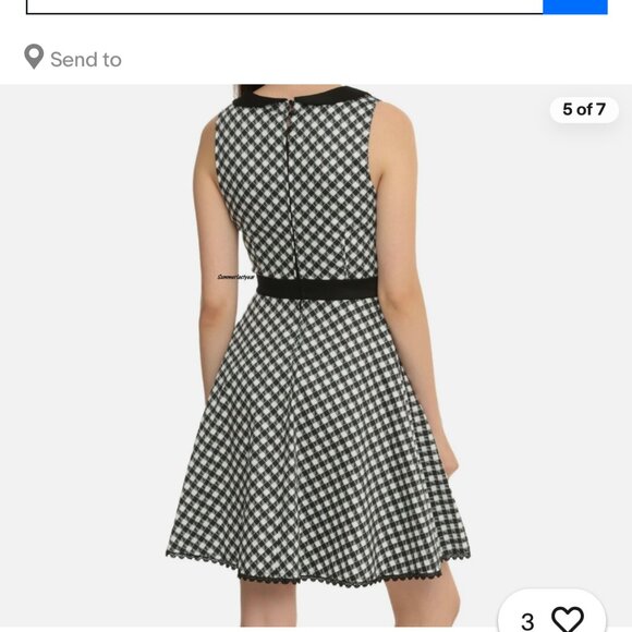 Orphanblack Torrid Black/White Plaid Retro Rockabilly Swing Dress Sz 16 - Picture 6 of 13